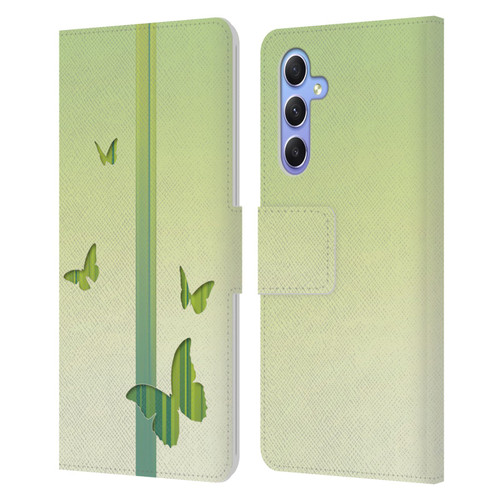 Alyn Spiller Animal Art Butterflies Leather Book Wallet Case Cover For Samsung Galaxy A34 5G