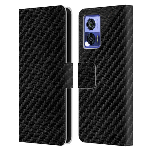 Alyn Spiller Carbon Fiber Leather Leather Book Wallet Case Cover For Motorola Edge 30 Neo 5G