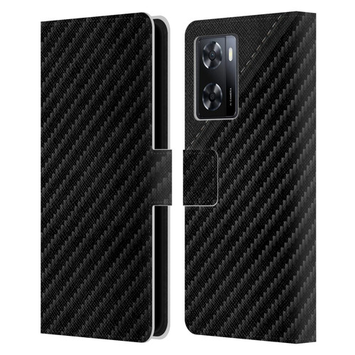 Alyn Spiller Carbon Fiber Leather Leather Book Wallet Case Cover For OPPO A57s