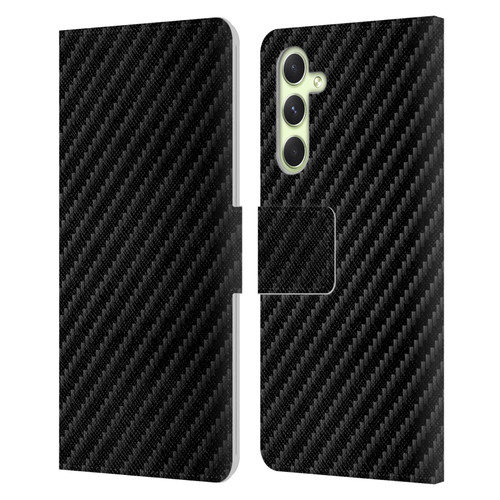 Alyn Spiller Carbon Fiber Plain Leather Book Wallet Case Cover For Samsung Galaxy A54 5G