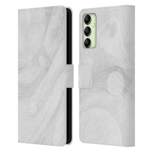 Alyn Spiller Marble White Leather Book Wallet Case Cover For Samsung Galaxy A14 5G