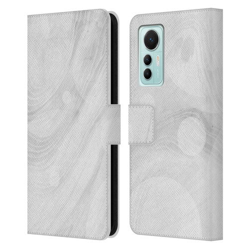 Alyn Spiller Marble White Leather Book Wallet Case Cover For Xiaomi 12 Lite