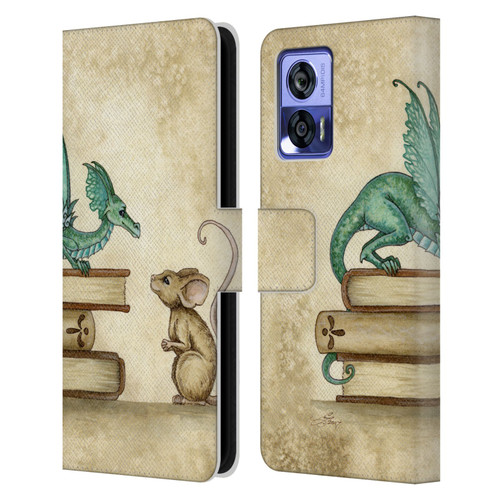Amy Brown Folklore Curious Encounter Leather Book Wallet Case Cover For Motorola Edge 30 Neo 5G