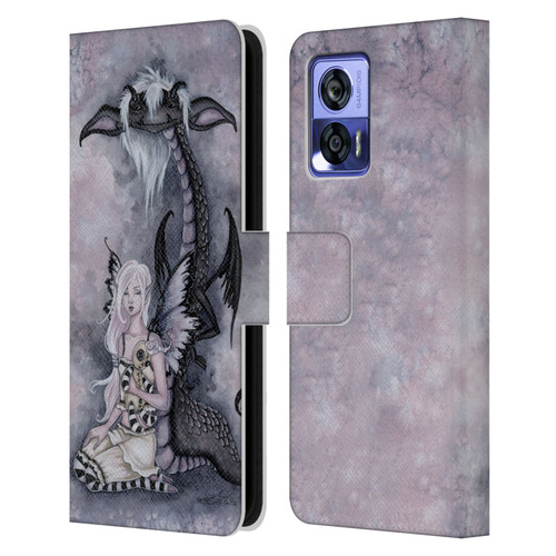 Amy Brown Folklore Evie And The Nightmare Leather Book Wallet Case Cover For Motorola Edge 30 Neo 5G