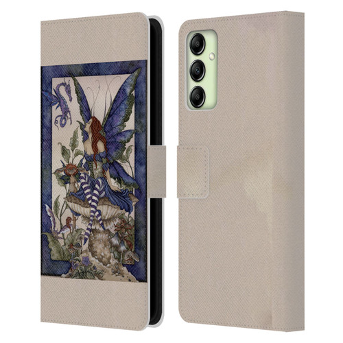 Amy Brown Pixies Bottom Of The Garden Leather Book Wallet Case Cover For Samsung Galaxy A14 5G