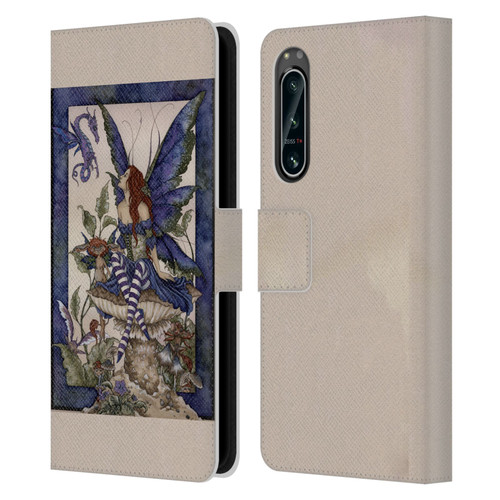 Amy Brown Pixies Bottom Of The Garden Leather Book Wallet Case Cover For Sony Xperia 5 IV