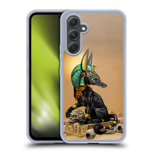 Stanley Morrison Art Egyptian Black Jackal Anubis Soft Gel Case for Samsung Galaxy A54 5G