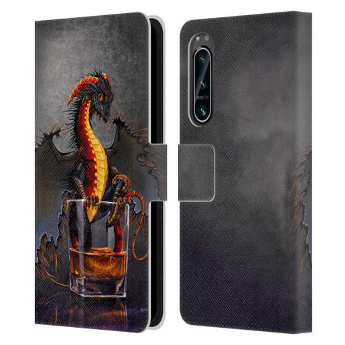 Stanley Morrison Dragons Black Pirate Drink Leather Book Wallet Case Cover For Sony Xperia 5 IV