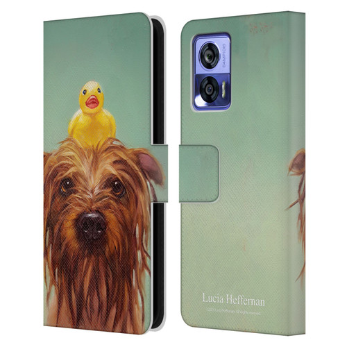 Lucia Heffernan Art Bath Time Leather Book Wallet Case Cover For Motorola Edge 30 Neo 5G