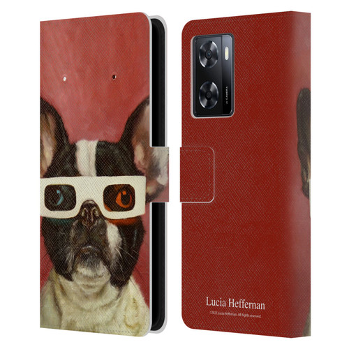 Lucia Heffernan Art 3D Dog Leather Book Wallet Case Cover For OPPO A57s