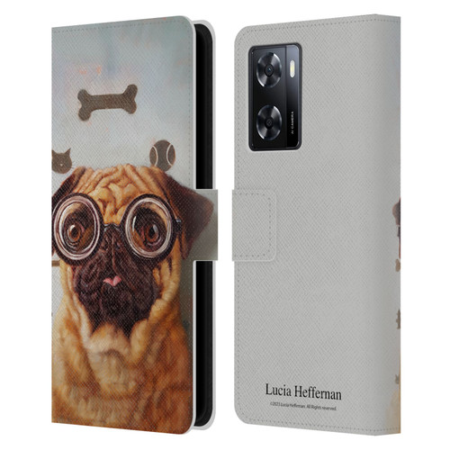 Lucia Heffernan Art Canine Eye Exam Leather Book Wallet Case Cover For OPPO A57s
