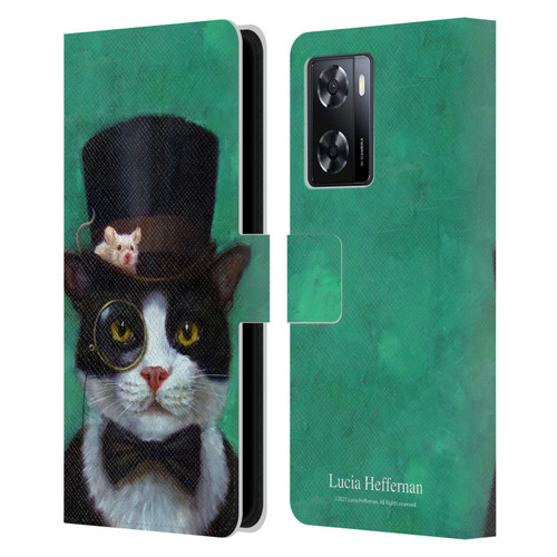 Lucia Heffernan Art Tuxedo Leather Book Wallet Case Cover For OPPO A57s