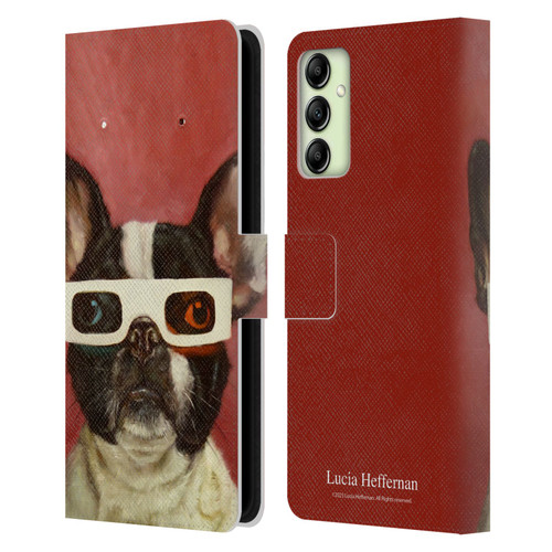 Lucia Heffernan Art 3D Dog Leather Book Wallet Case Cover For Samsung Galaxy A14 5G