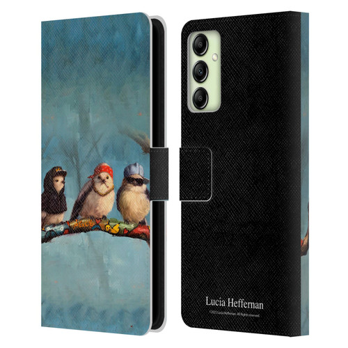 Lucia Heffernan Art Birdz In Da Hood Leather Book Wallet Case Cover For Samsung Galaxy A14 5G
