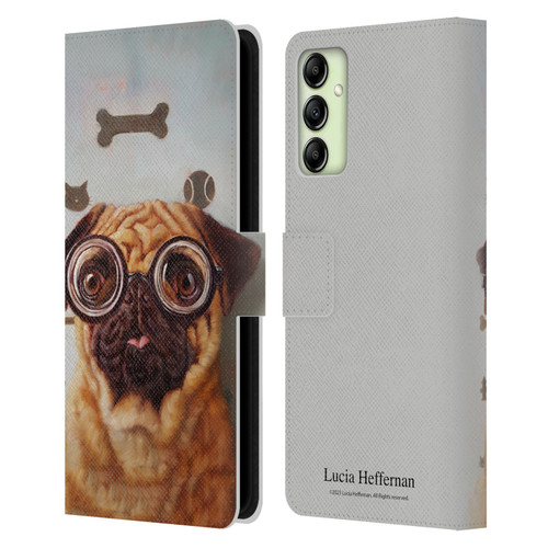 Lucia Heffernan Art Canine Eye Exam Leather Book Wallet Case Cover For Samsung Galaxy A14 5G
