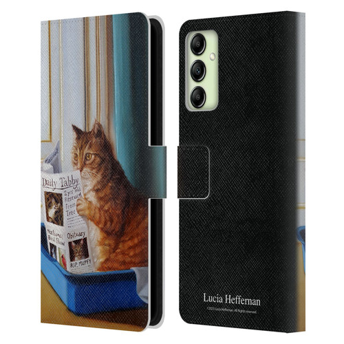 Lucia Heffernan Art Kitty Throne Leather Book Wallet Case Cover For Samsung Galaxy A14 5G