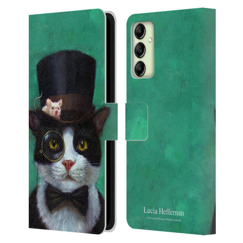 Lucia Heffernan Art Tuxedo Leather Book Wallet Case Cover For Samsung Galaxy A14 5G