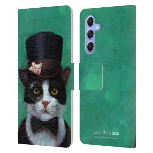 Lucia Heffernan Art Tuxedo Leather Book Wallet Case Cover For Samsung Galaxy A34 5G