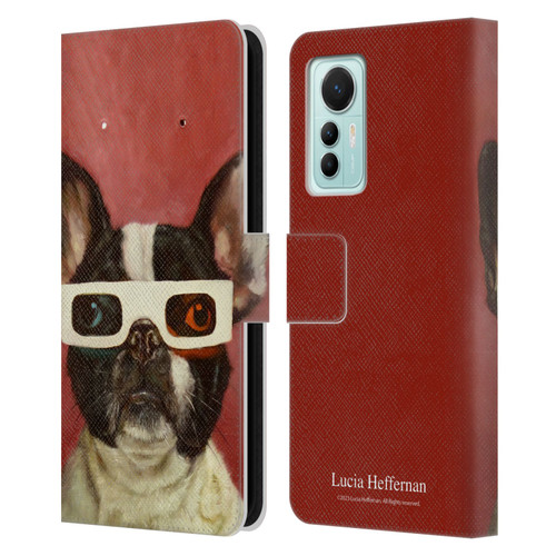 Lucia Heffernan Art 3D Dog Leather Book Wallet Case Cover For Xiaomi 12 Lite