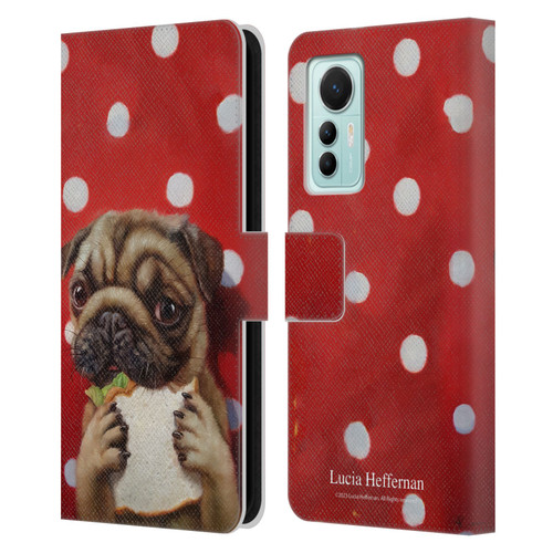 Lucia Heffernan Art Pugalicious Leather Book Wallet Case Cover For Xiaomi 12 Lite