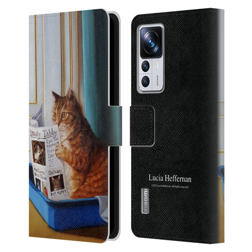 Lucia Heffernan Art Kitty Throne Leather Book Wallet Case Cover For Xiaomi 12T Pro