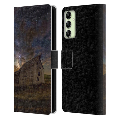 Royce Bair Nightscapes Bear Lake Old Barn Leather Book Wallet Case Cover For Samsung Galaxy A14 5G