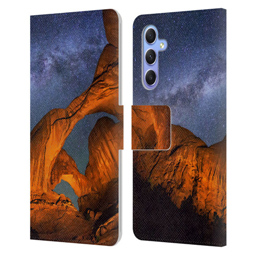 Royce Bair Nightscapes Triple Arch Leather Book Wallet Case Cover For Samsung Galaxy A34 5G