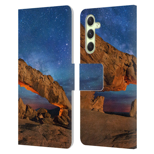 Royce Bair Nightscapes Sunset Arch Leather Book Wallet Case Cover For Samsung Galaxy A54 5G
