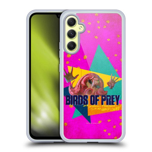 Birds of Prey DC Comics Graphics Panic In Neon Soft Gel Case for Samsung Galaxy A34 5G