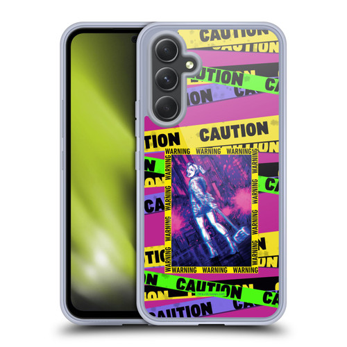 Birds of Prey DC Comics Harley Quinn Art Warning Soft Gel Case for Samsung Galaxy A54 5G