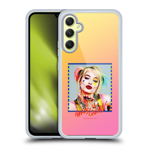 Birds of Prey DC Comics Harley Quinn Flying Kiss Soft Gel Case for Samsung Galaxy A34 5G