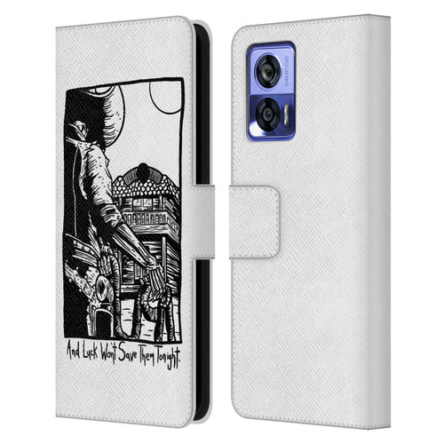 Matt Bailey Art Luck Won't Save Them Leather Book Wallet Case Cover For Motorola Edge 30 Neo 5G