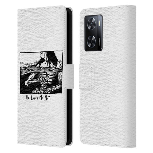 Matt Bailey Art Loves Me Not Leather Book Wallet Case Cover For OPPO A57s