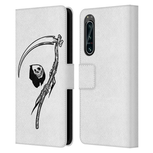 Matt Bailey Art Negative Reaper Leather Book Wallet Case Cover For Sony Xperia 5 IV