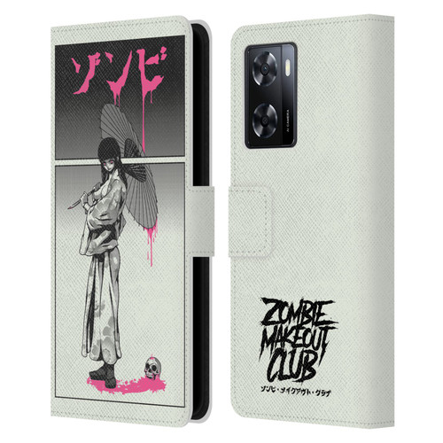 Zombie Makeout Club Art Chance Of Rain Leather Book Wallet Case Cover For OPPO A57s