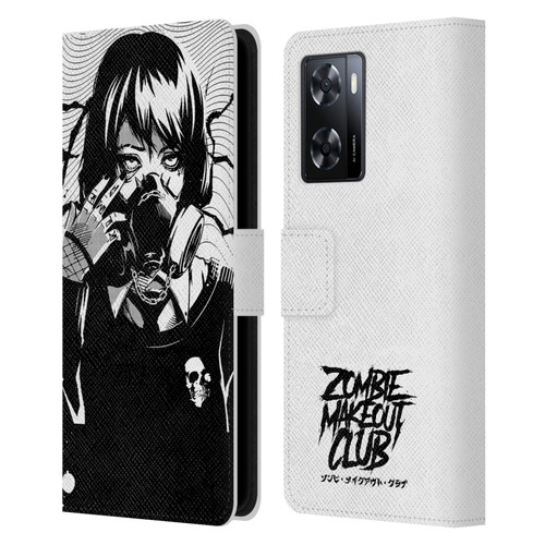 Zombie Makeout Club Art Facepiece Leather Book Wallet Case Cover For OPPO A57s