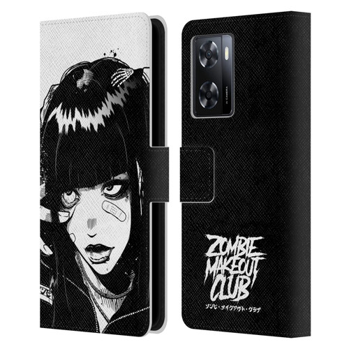 Zombie Makeout Club Art See Thru You Leather Book Wallet Case Cover For OPPO A57s