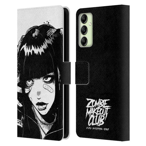 Zombie Makeout Club Art See Thru You Leather Book Wallet Case Cover For Samsung Galaxy A14 5G