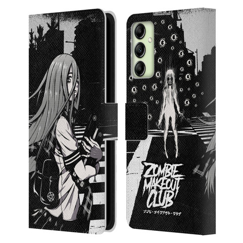 Zombie Makeout Club Art They Are Watching Leather Book Wallet Case Cover For Samsung Galaxy A14 5G