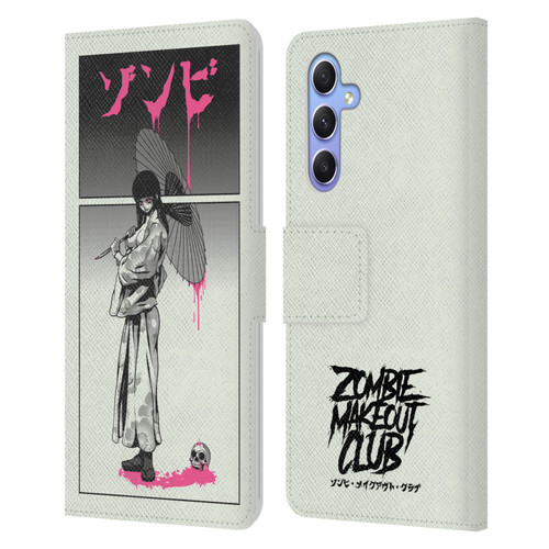 Zombie Makeout Club Art Chance Of Rain Leather Book Wallet Case Cover For Samsung Galaxy A34 5G