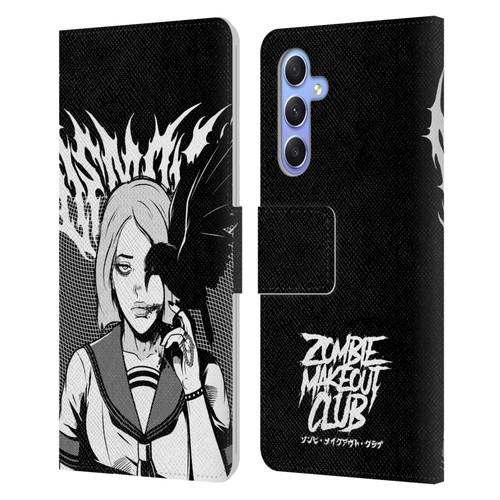 Zombie Makeout Club Art Crow Leather Book Wallet Case Cover For Samsung Galaxy A34 5G