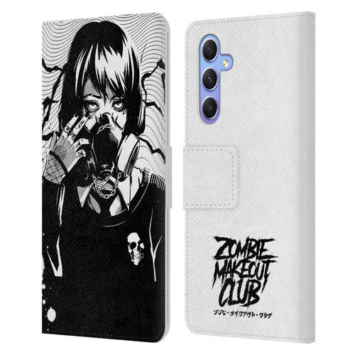 Zombie Makeout Club Art Facepiece Leather Book Wallet Case Cover For Samsung Galaxy A34 5G