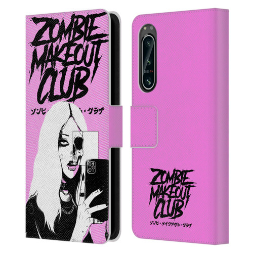 Zombie Makeout Club Art Selfie Skull Leather Book Wallet Case Cover For Sony Xperia 5 IV