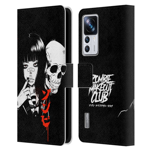 Zombie Makeout Club Art Girl And Skull Leather Book Wallet Case Cover For Xiaomi 12T Pro