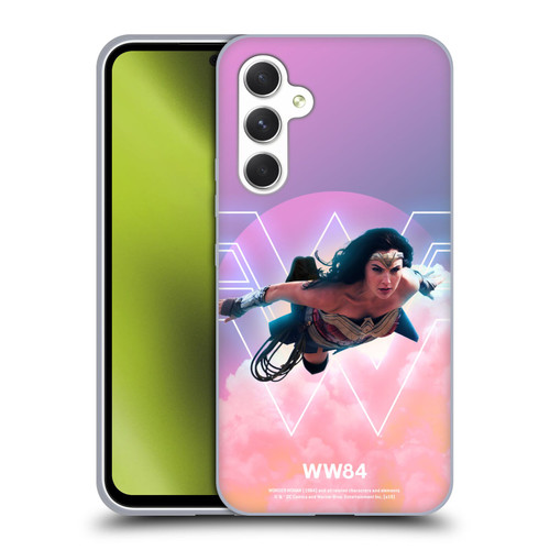 Wonder Woman 1984 80's Graphics Flying Soft Gel Case for Samsung Galaxy A54 5G