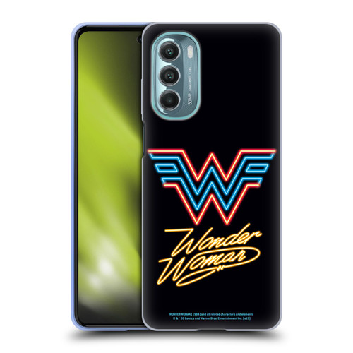 Wonder Woman 1984 Logo Art Neon Soft Gel Case for Motorola Moto G Stylus 5G (2022)