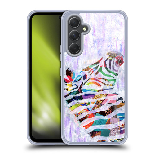 Artpoptart Animals Purple Zebra Soft Gel Case for Samsung Galaxy A54 5G