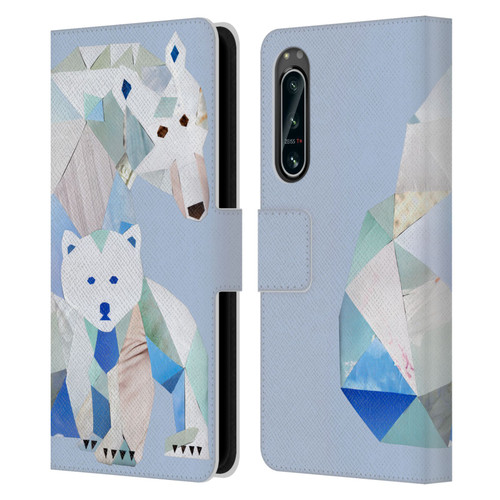 Artpoptart Animals Polar Bears Leather Book Wallet Case Cover For Sony Xperia 5 IV