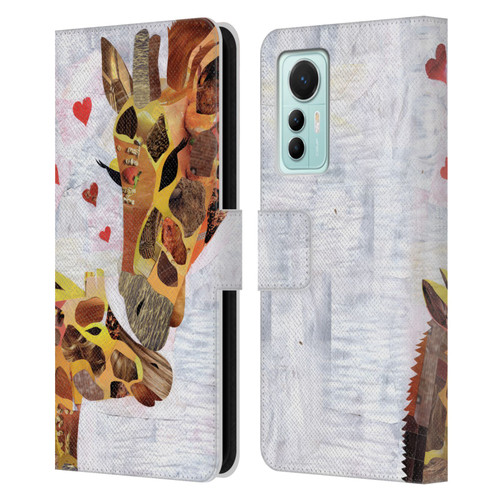 Artpoptart Animals Sweet Giraffes Leather Book Wallet Case Cover For Xiaomi 12 Lite