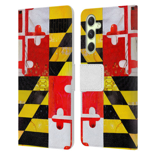 Artpoptart Flags Maryland Leather Book Wallet Case Cover For Samsung Galaxy A54 5G